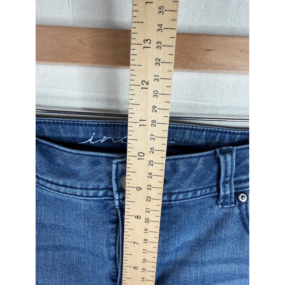 INC Denim Women's Straight Leg Curvy Fit Jeans size 8 Blue Denim - Picture 11 of 12
